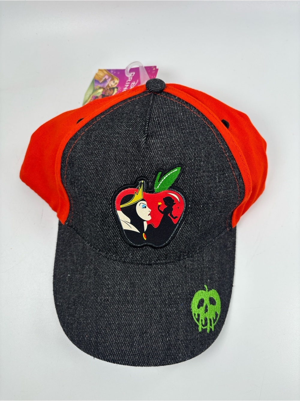 Disney Kids Evil Queen Gray Denim & Orange Panel Hat